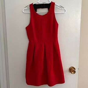 Anthropologie Moulinette Soeurs brocade red dress size 0
